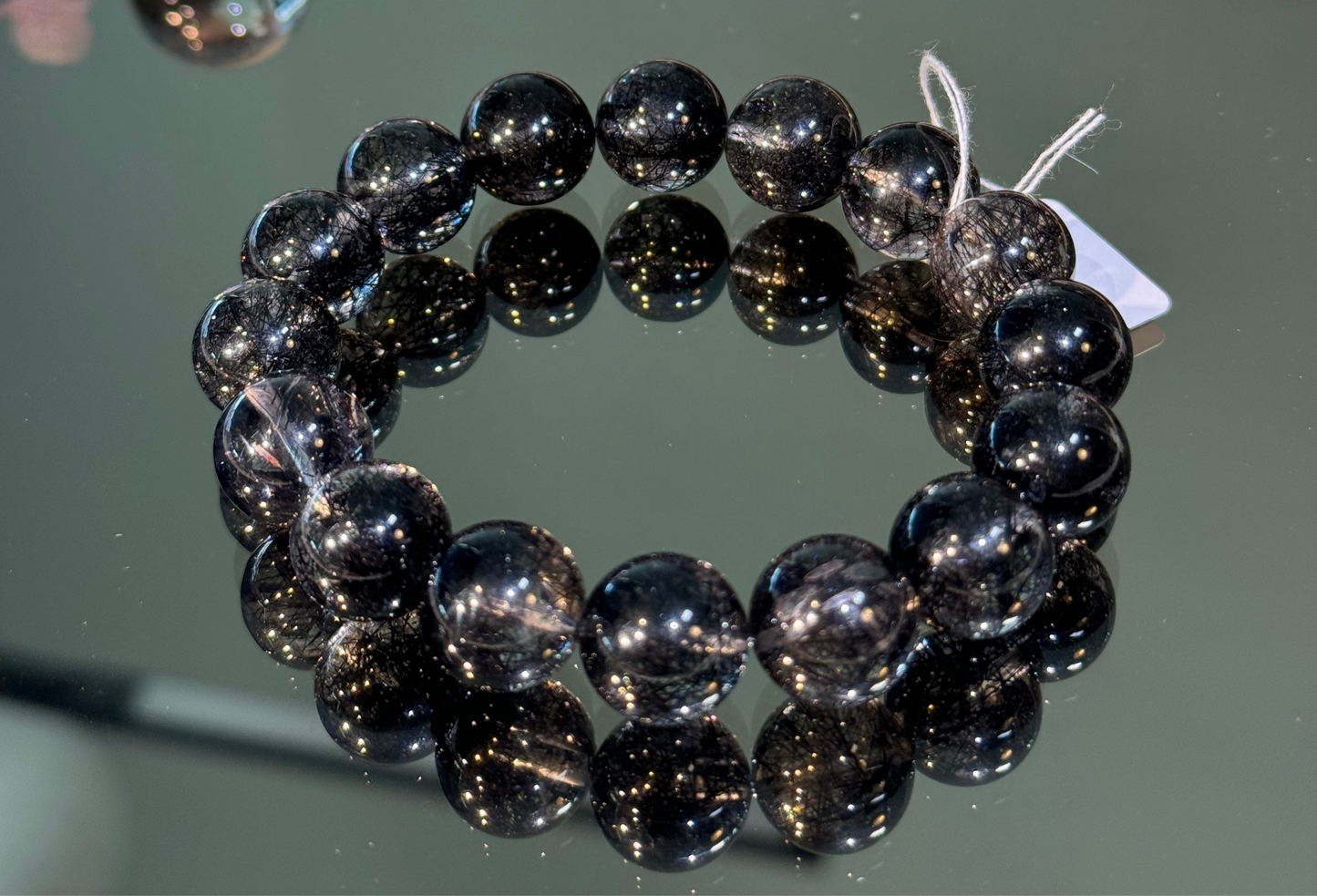 殿堂级蕾丝黑发 Black Rutilated Quartz(13.8mm➕)
