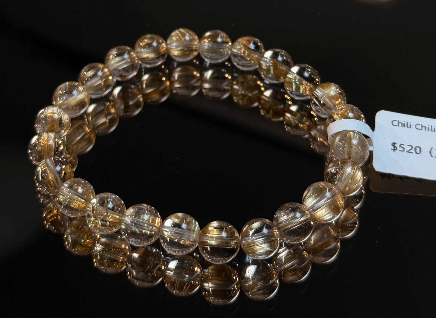 收藏级板顺钛晶 Rutilated Quartz(7.8mm➕)