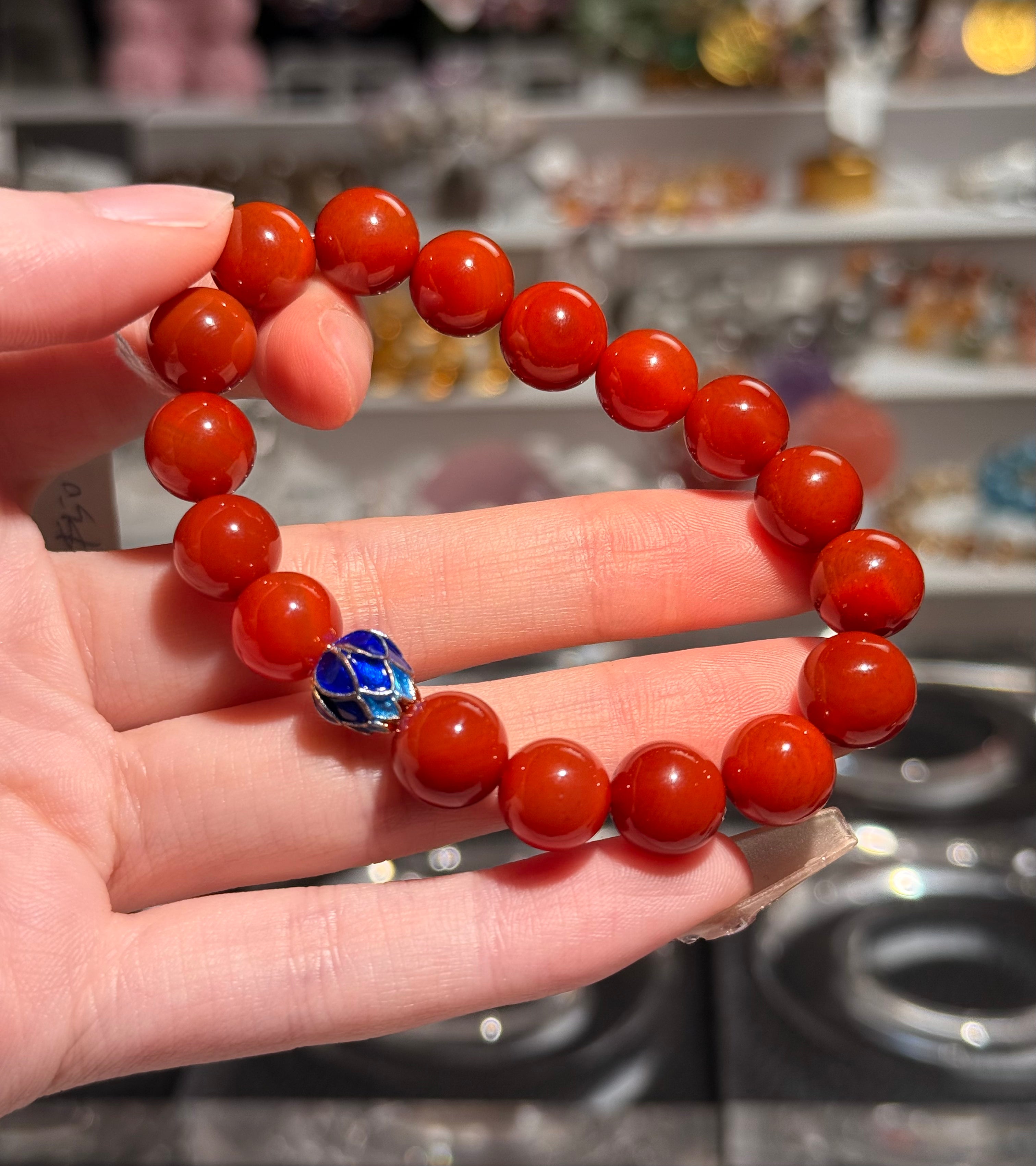 红南红玛瑙South Red Agate（10.2mm➕） – CHILI CHILI CRYSTAL