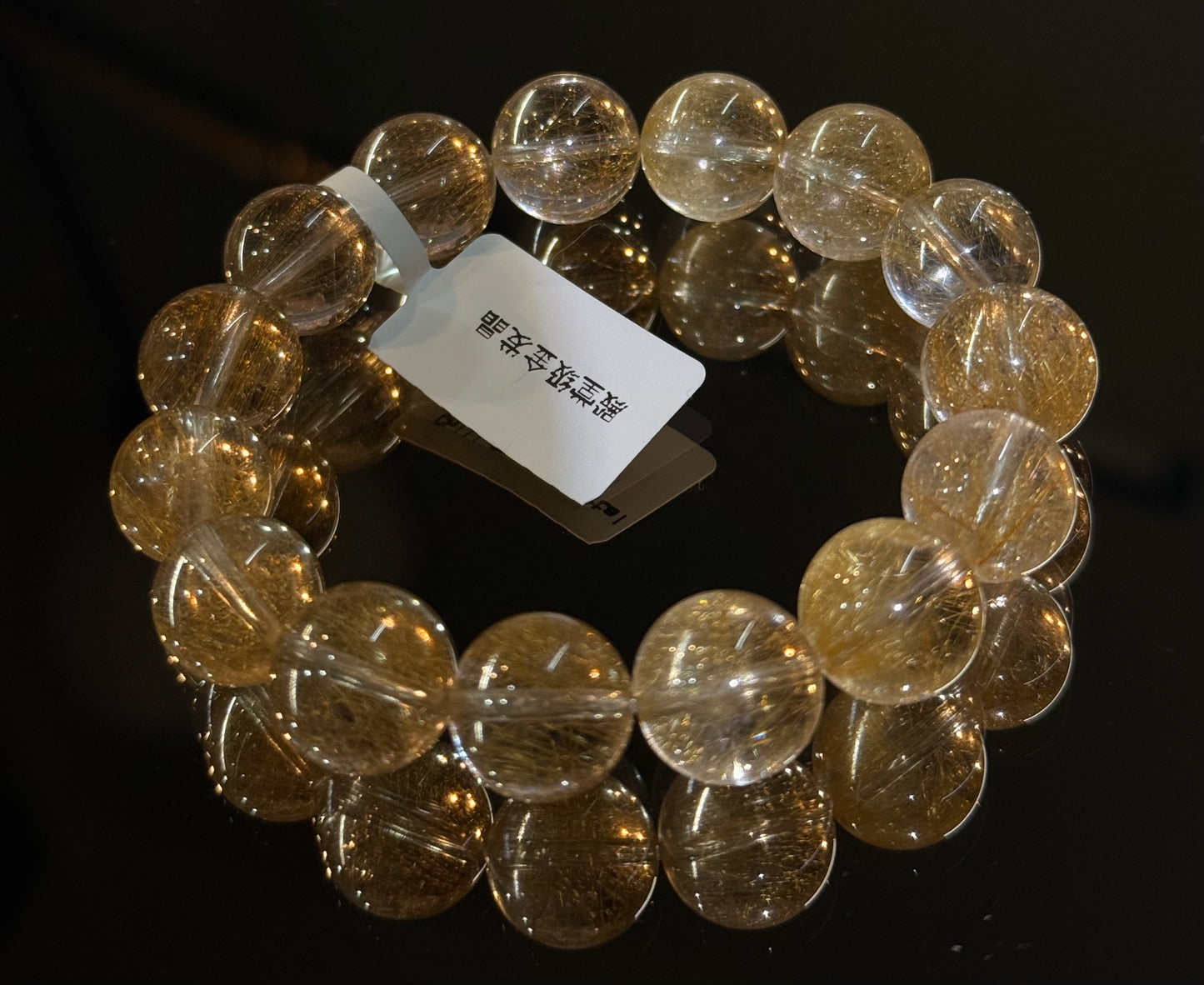 收藏级金丝雀金发晶 Rutilated Quartz(12.5mm➕)