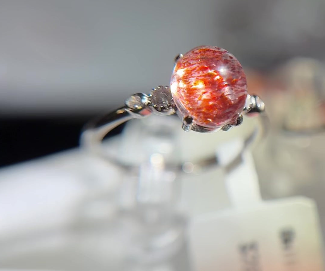 收藏级金草莓戒指 Collector’s Grade Golden Strawberry Quartz Ring