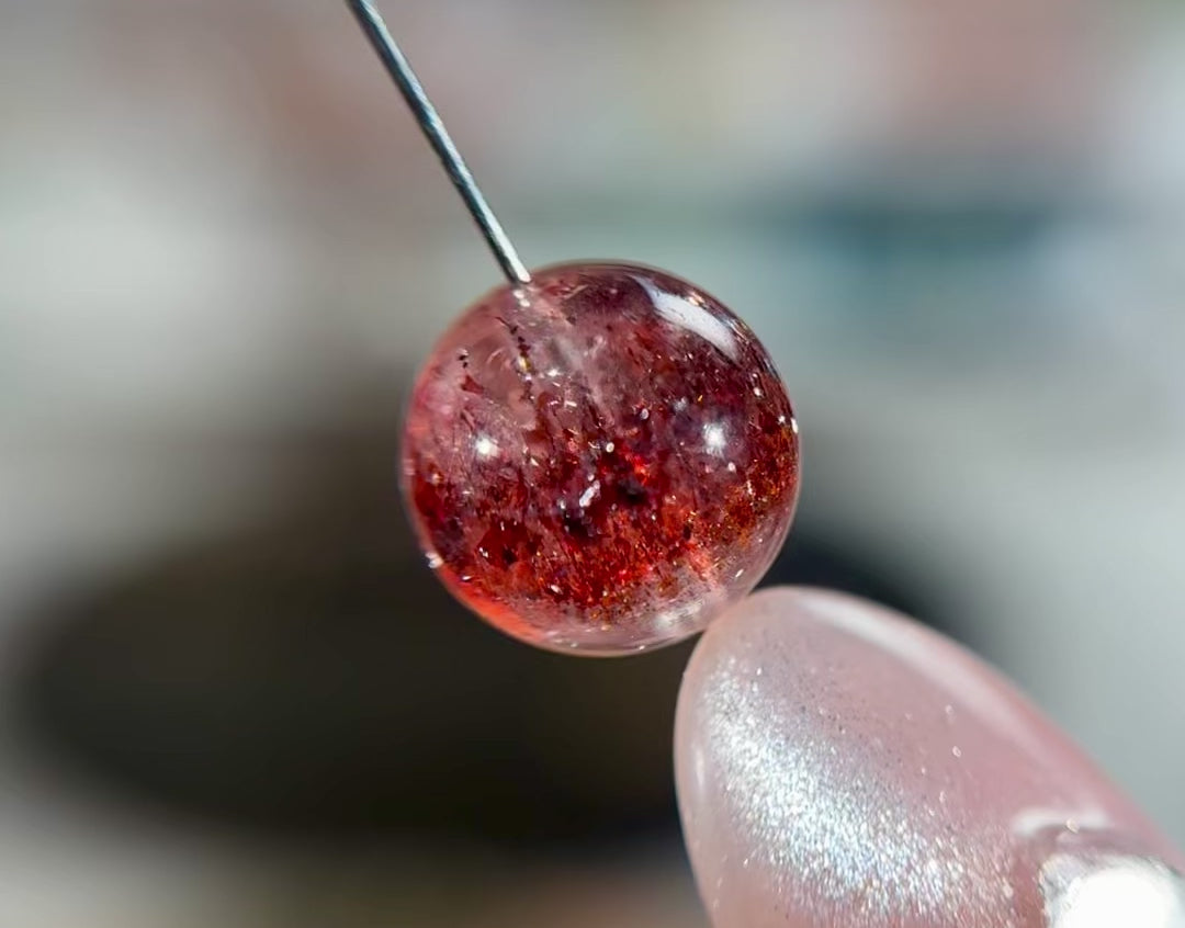 珍藏版芬达火彩金草莓 Golden Strawberry Quartz(9.50mm➕)