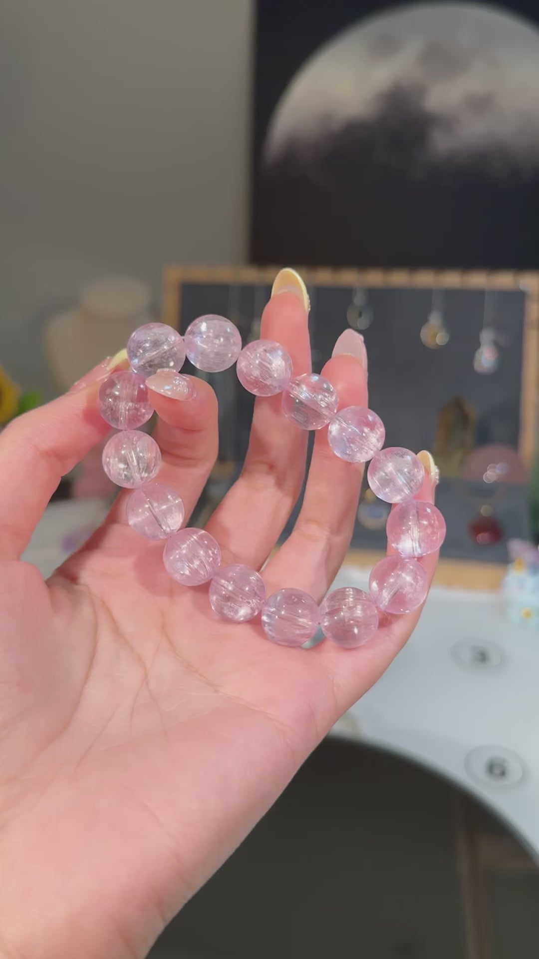 【售出欣赏】殿堂级拉丝猫眼紫锂辉(13.3mm➕)