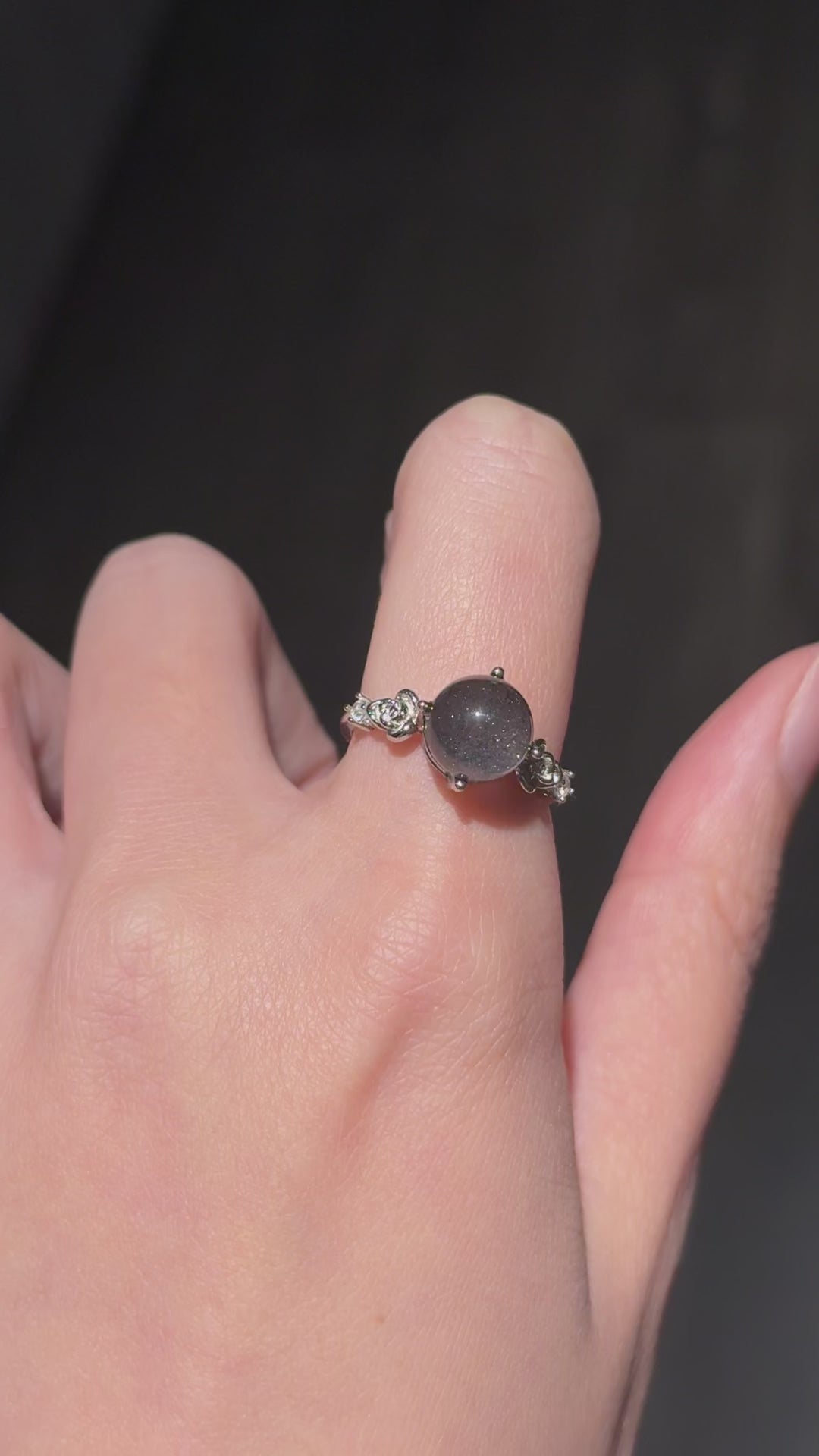 蓝金沙幽灵戒指｜Blue Phantom Quartz Ring（8.7mm）