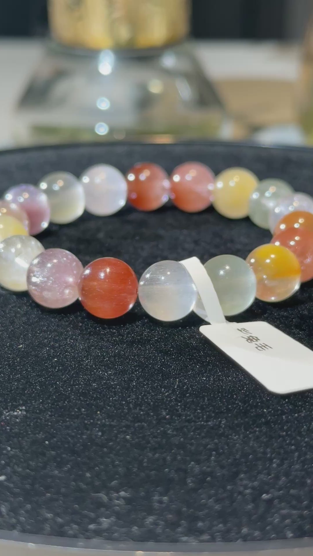 Colorful Rabbit Hair Quartz  收藏级春日彩虹兔毛（11.4mm➕）