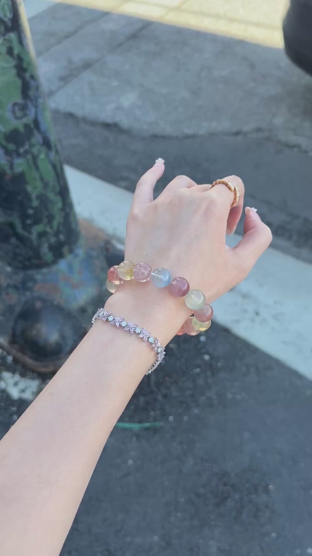 Colorful Rabbit Hair Quartz  典藏级半盆糖果彩兔毛（13.6mm➕）
