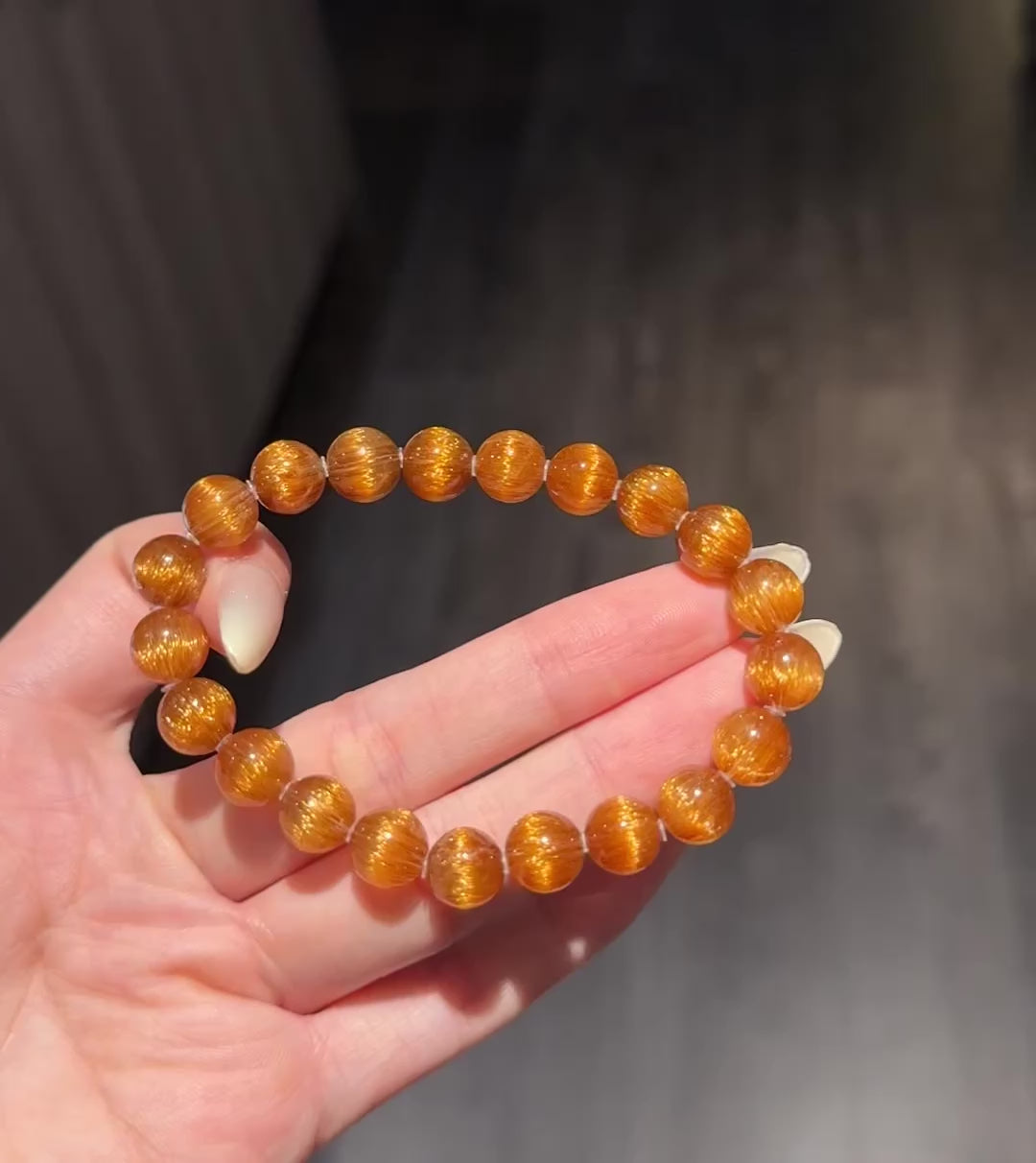 Golden Copper Rutilated Quartz 典藏级金桔铜顺发晶（9.3mm➕）