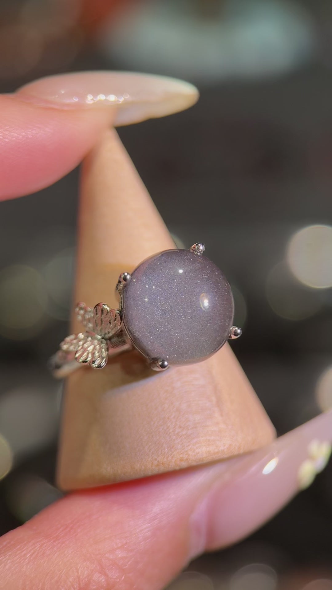 Blue Phantom Quartz Ring 蓝金沙幽灵戒指
