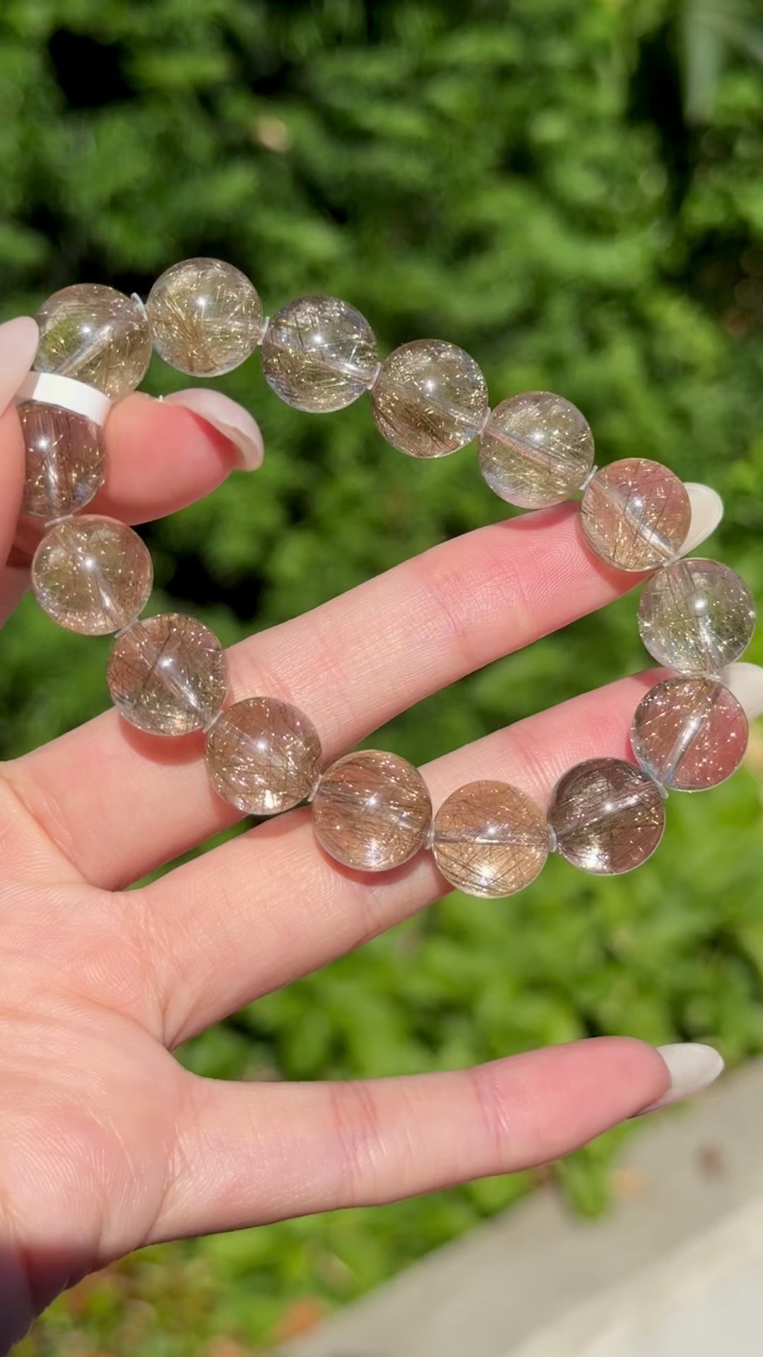 Golden-Silver Rutilated Quartz 收藏级金银发晶（12.8mm➕）