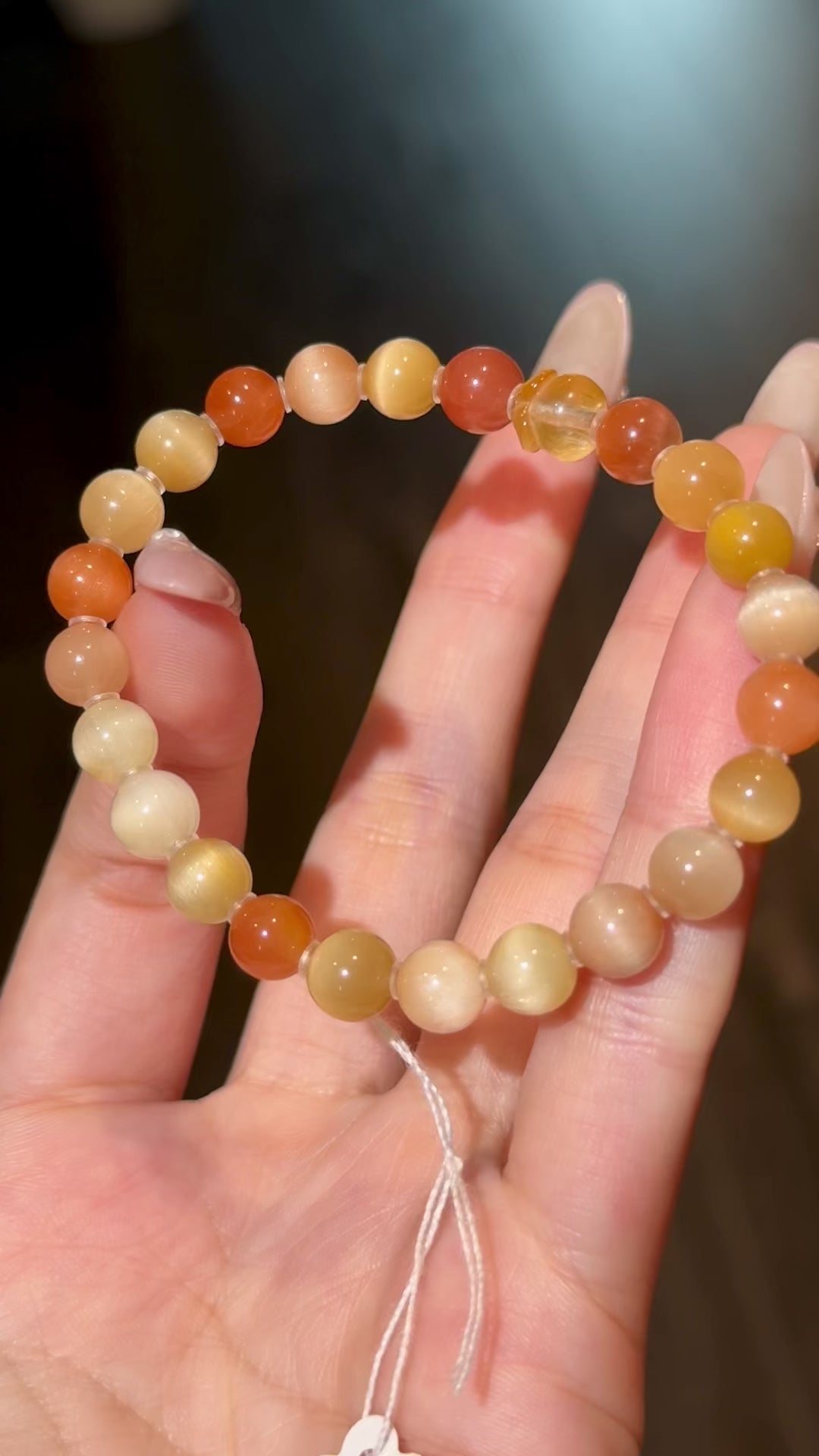 Colorful Rabbit Hair Quartz  收藏级黄桃罐头彩兔毛（7.4mm➕）