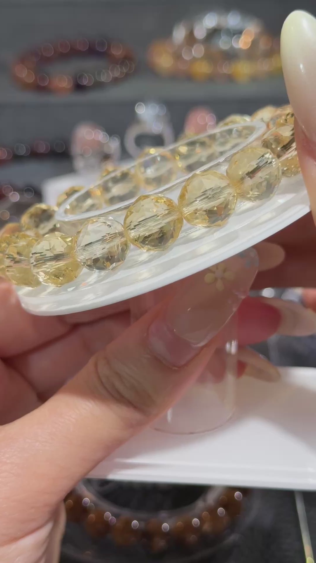 【小黄鸡/Monica专属】Citrine Natural Diamond-Cut Yellow Beaded Bracelet 殿堂级钻切黄水晶