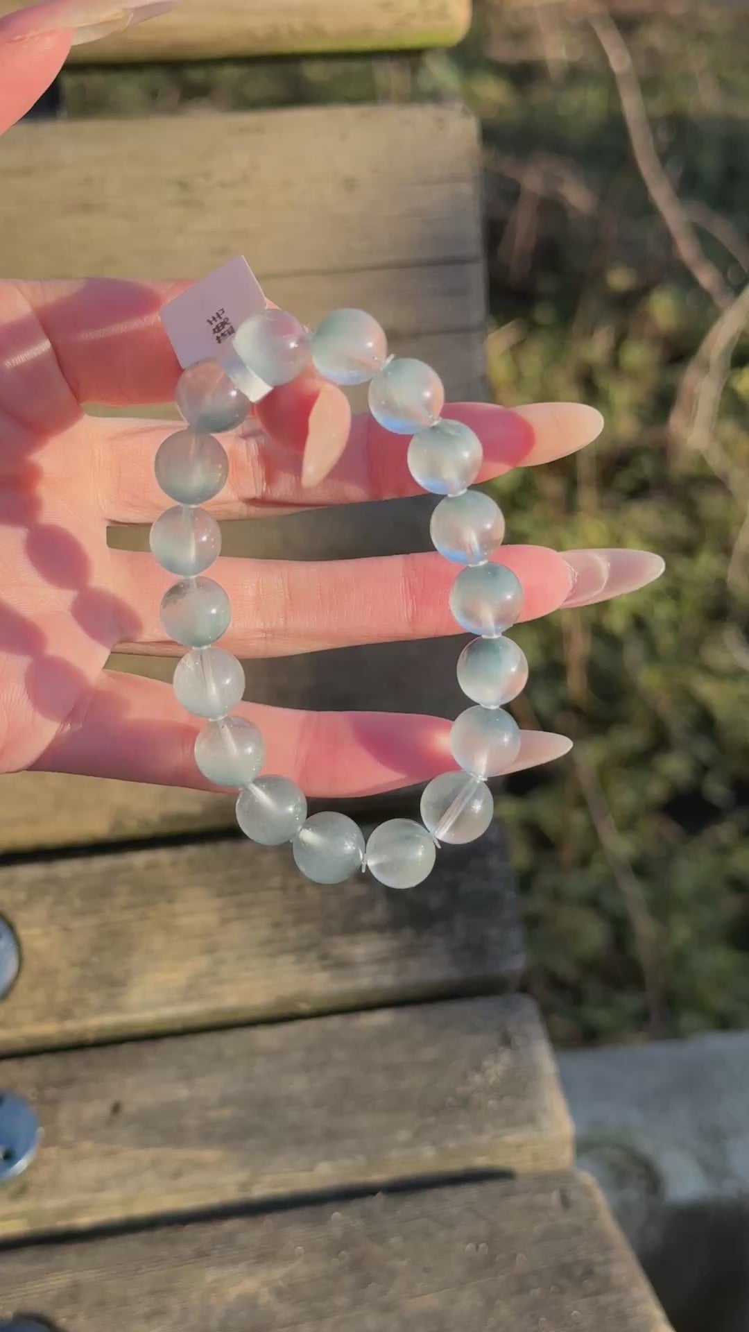 Half-Bowl Blue Rabbit Hair Quartz Excluding Top Bead 梦幻半盆蓝兔毛不含顶珠（10.5mm➕）